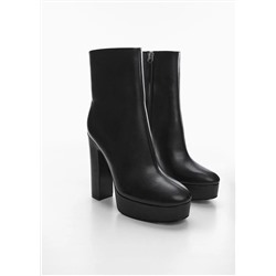 Botín piel plataforma -  Mujer | MANGO OUTLET Melilla