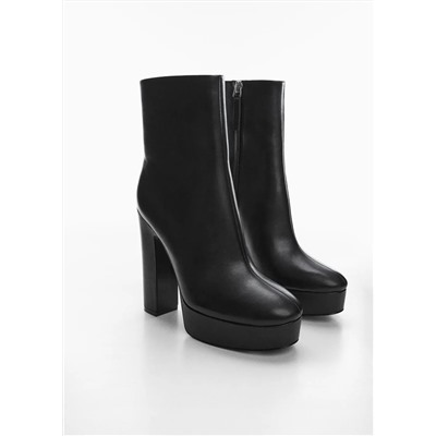 Botín piel plataforma -  Mujer | MANGO OUTLET Melilla