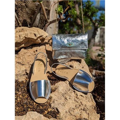 AB. Zapatos 3204 plata+PELLE-007-17 plata АКЦИЯ