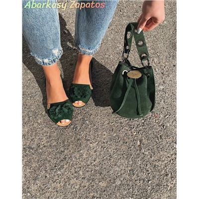 Испанские абаркасы от AB.ZAPATOS · 3206 lazo verde АКЦИЯ