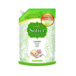MITSUEI Softer Кондиционер антибактериальный для белья с органическими эссенциями аромат белого мускуса 1200 мл сменная упаковка