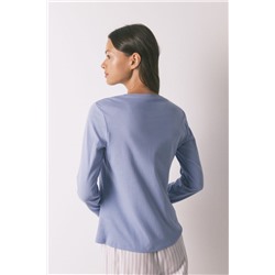 Camiseta manga corta algodón perchado lila