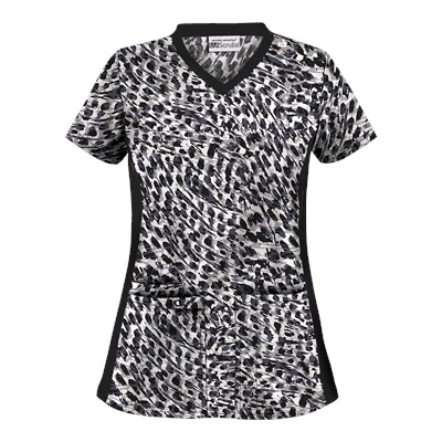 UA Wild Thing Black Print Scrub Top
