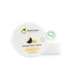 КОКОСОВЫЙ ОМОЛАЖИВАЮЩИЙ КРЕМ ДЛЯ ТЕЛА SOY PROTEIN TROPICANA (БЕЗ ПАРАБЕНОВ) 250 Г/TROPICANA SOY PROTEIN body cream 250 gr/