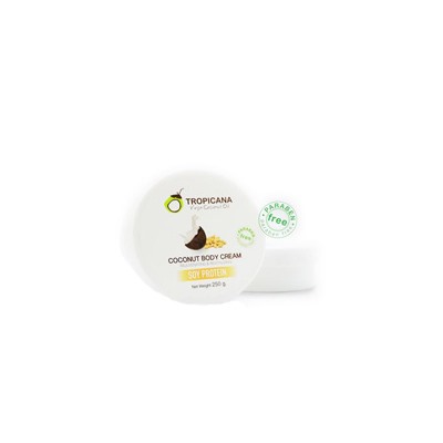 КОКОСОВЫЙ ОМОЛАЖИВАЮЩИЙ КРЕМ ДЛЯ ТЕЛА SOY PROTEIN TROPICANA (БЕЗ ПАРАБЕНОВ) 250 Г/TROPICANA SOY PROTEIN body cream 250 gr/