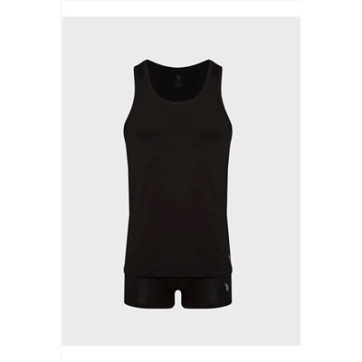 U.S. Polo Assn. Erkek Siyah Pamuklu Modal 2'li Atlet & Boxer Set U9S1P1O9L9