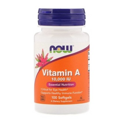 Now Foods Vitamin A 10000 IU Softgels (100 капс.)