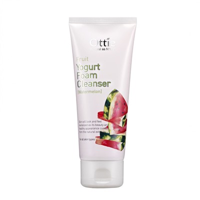 Fruit Yogurt Foam Cleanser-Watermelon, Йогуртовая пенка для умывания с экстрактом арбуза