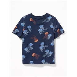 Printed Crew-Neck Tee for Toddler Boys