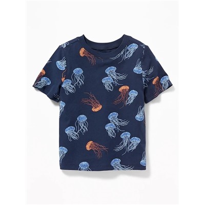 Printed Crew-Neck Tee for Toddler Boys