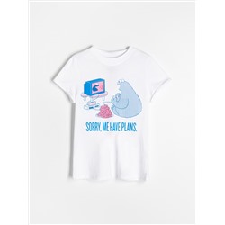 T-Shirt aus Baumwolle mit Druck