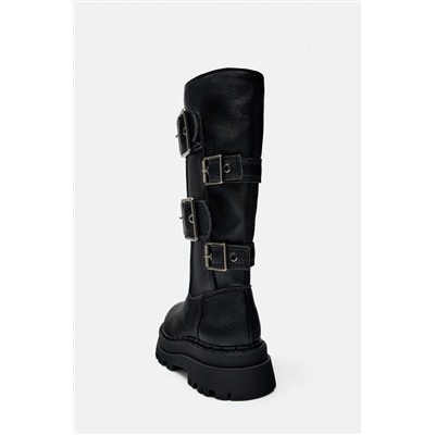 TRACK ANKLE BOOTS WITH BUCKLES
