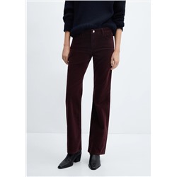 Pantalón flare tiro medio pana