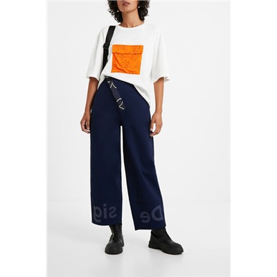 Pantalón culotte cropped