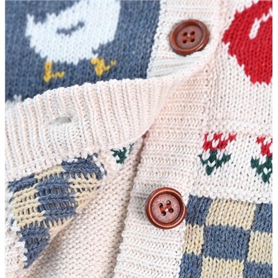 Женский цветной жаккардовый кардиган