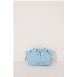 Neceser pequeño acolchado azul medio