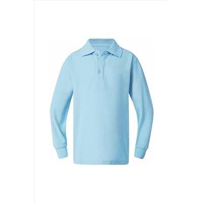 Nacar Uzun Kollu Polo Yaka Pamuklu Okul T-shirt çşiölşş