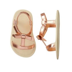 Metallic Bow Sandals