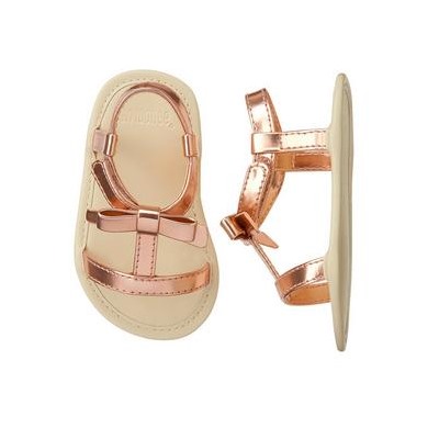 Metallic Bow Sandals