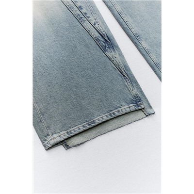 TRF WIDE-LEG MID-RISE DECONSTRUCTED JEANS