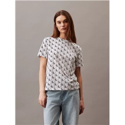 Allover Monogram Logo Print Classic T-Shirt