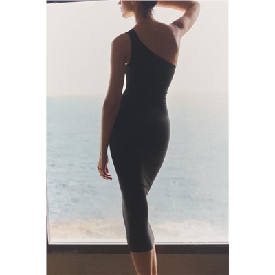 ASYMMETRIC MIDI DRESS