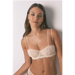 Sujetador balconette PRETTY encaje nude