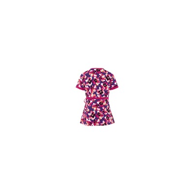 koi Scrubs Wild Flower Mock Wrap Print Top