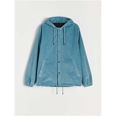UNISEX Kapuzenjacke aus Cord mit Stickerei