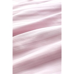 Elicia King Size Çizgili Saten Nevresim Takımı - Açık Mürdüm