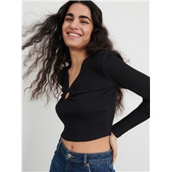 Bluse mit gesprenkelter Textur