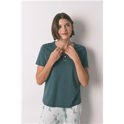 Camiseta manga corta 100% algodón verde