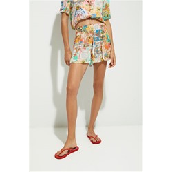 Pantalón short hawaiano lúrex