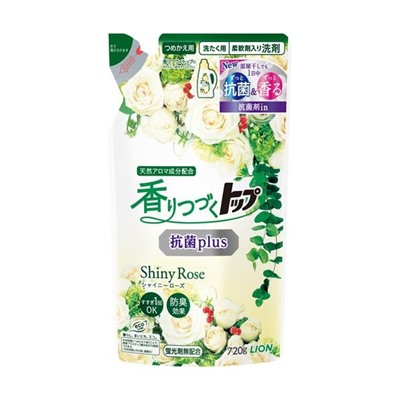 LION Жидкое средство для стирки Top Plus Shiny Rose с ароматом цветущих роз, 720 гр. сменная упаковка