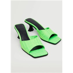 Sandalia destalonada tacón -  Mujer | MANGO OUTLET Melilla