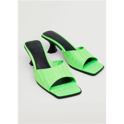 Sandalia destalonada tacón -  Mujer | MANGO OUTLET Melilla