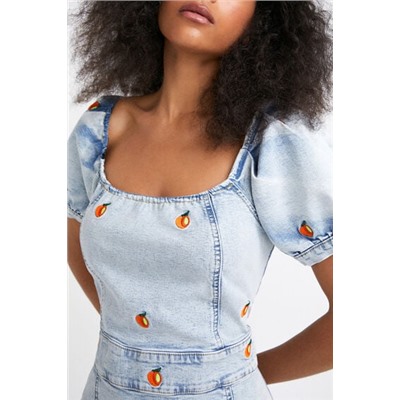 Vestido corto slim denim