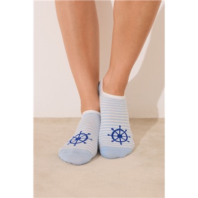 Pack 3 calcetines invisibles print marineros