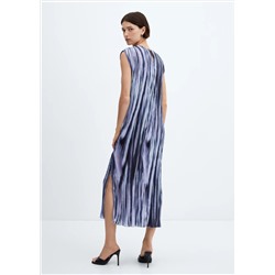 Vestido plisado tie-dye