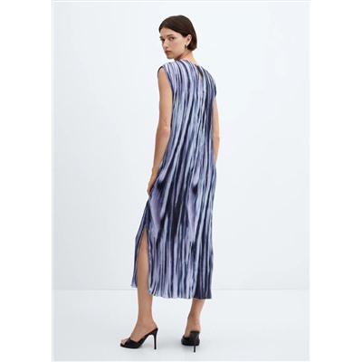Vestido plisado tie-dye