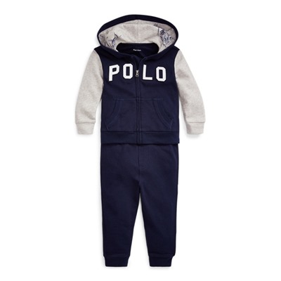 Baby Boy Cotton Terry Hoodie & Pant Set