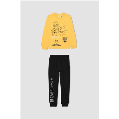 Defacto Erkek Çocuk SmileyWorld Uzun Kollu Pijama Takımı B4181A823WN