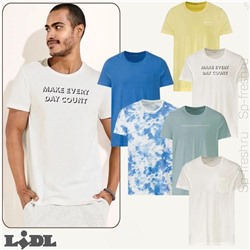 LIVERGY® Herren T-Shirt, 2 Stück, körpernah geschnitten, mit Rundhalsausschnitt