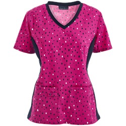 Cherokee Flexibles Scrubs You Dotta Know Print Top
