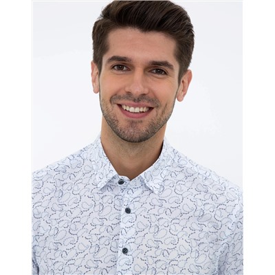 Beyaz Slim Fit Uzun Kollu Gömlek