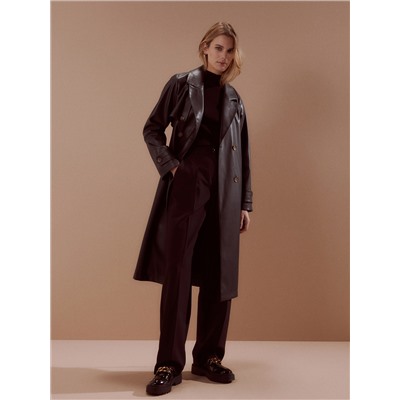 Trenchcoat aus Kunstleder