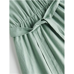 Kleid Aus Leinen-Mix
