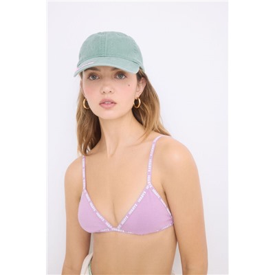 Sujetador triangular algodón copas extraíbles lila