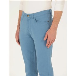Koyu Mavi Slim Fit Kanvas Pantolon