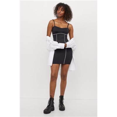 Bodycon-Kleid Schwarz